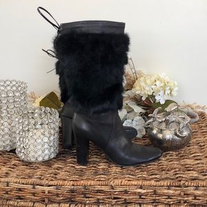 Calvin Klein fur boots.